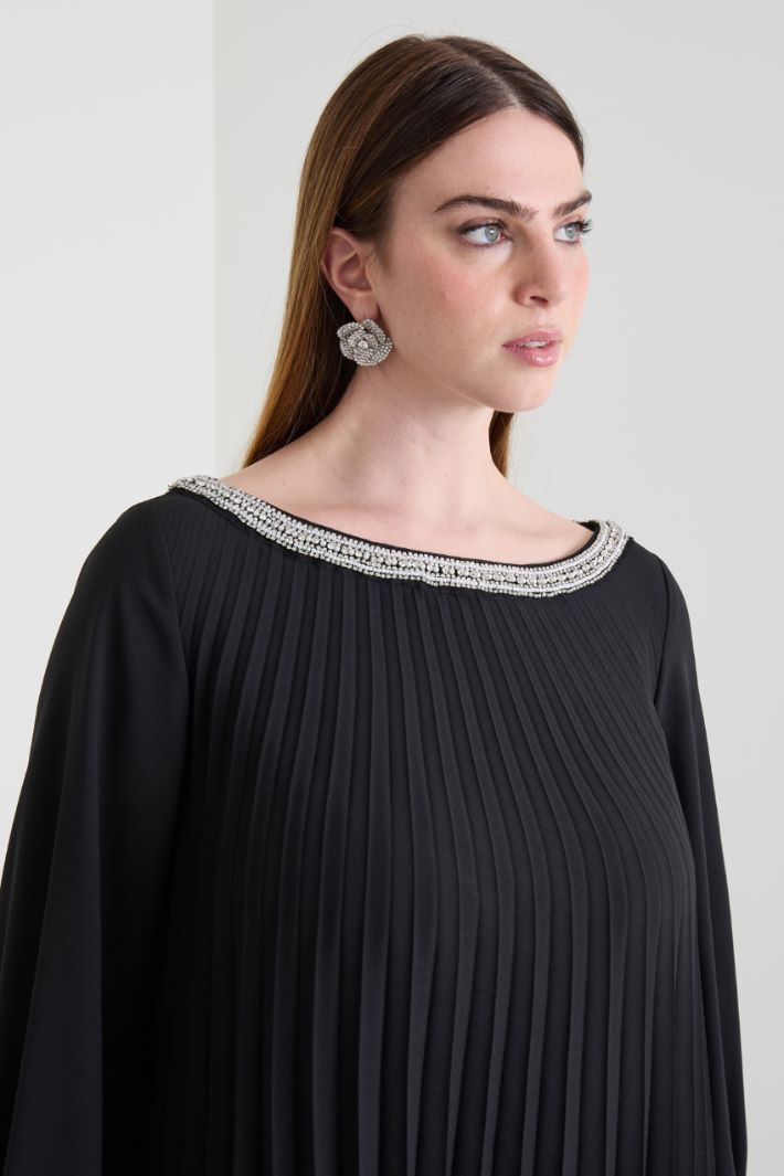 Pleated crepe tunic Intrend - 4