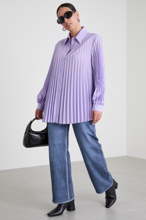 Pleated crepe shirt Intrend
