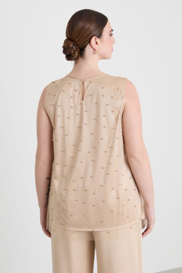 Tulle top with beads Intrend - 2
