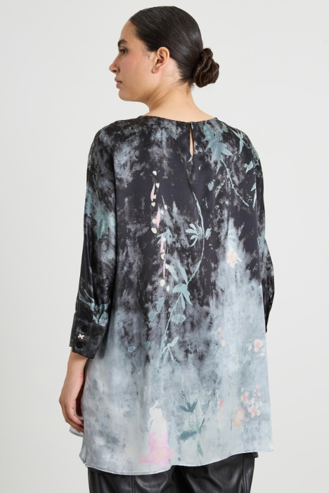 Blusa in raso di seta