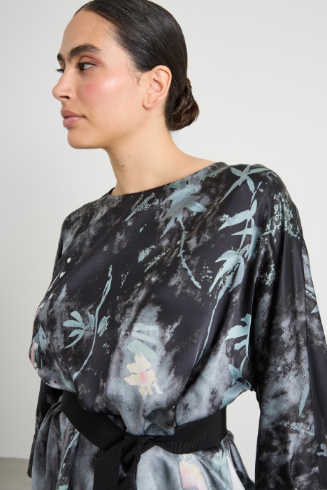 Blusa in raso di seta