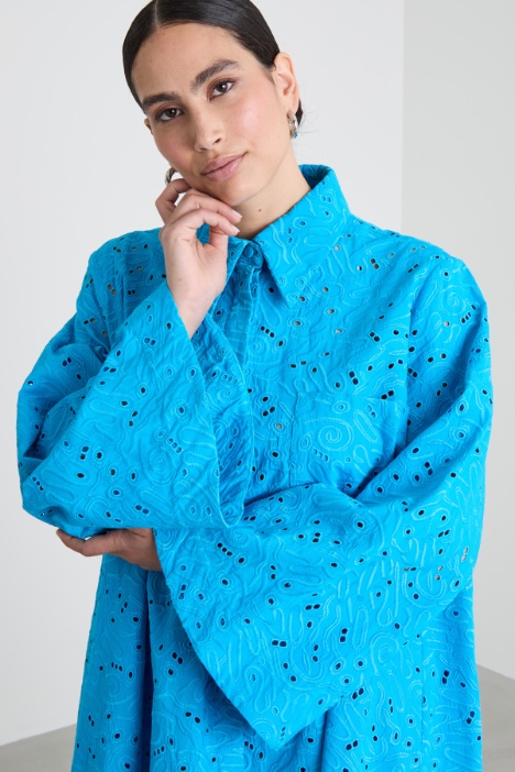 Casacca asimmetrica in sangallo