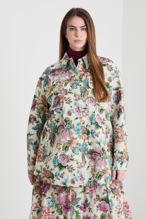 Floral jacquard jacket Intrend