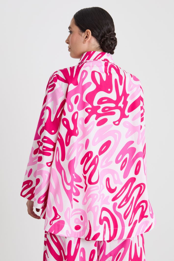 Printed poplin shirt Intrend - 2