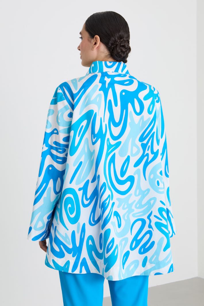 Printed poplin shirt Intrend - 2