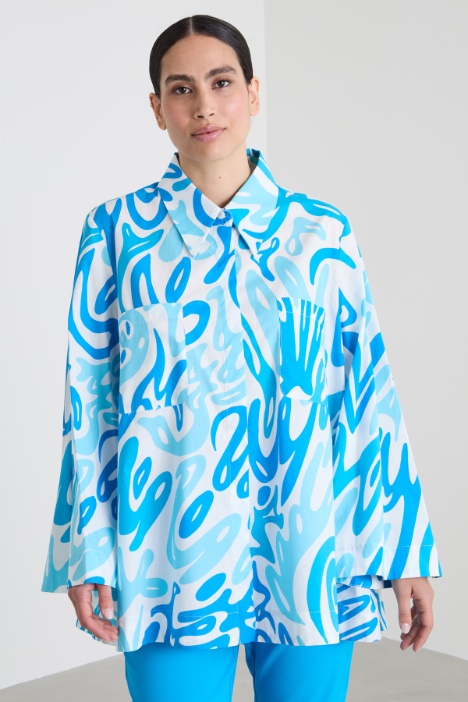 Printed poplin shirt Intrend