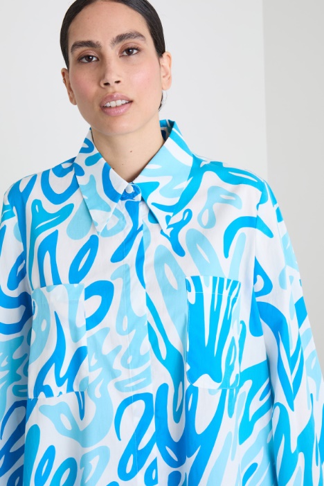 Camicia in popeline stampato