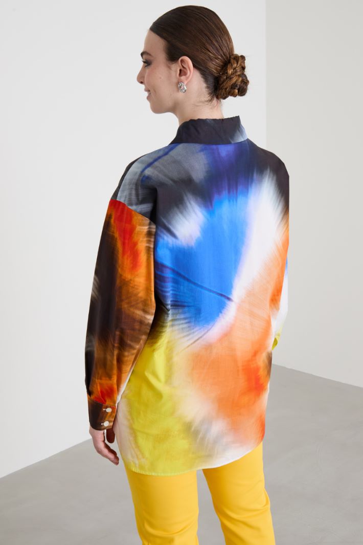 Printed poplin shirt Intrend - 2