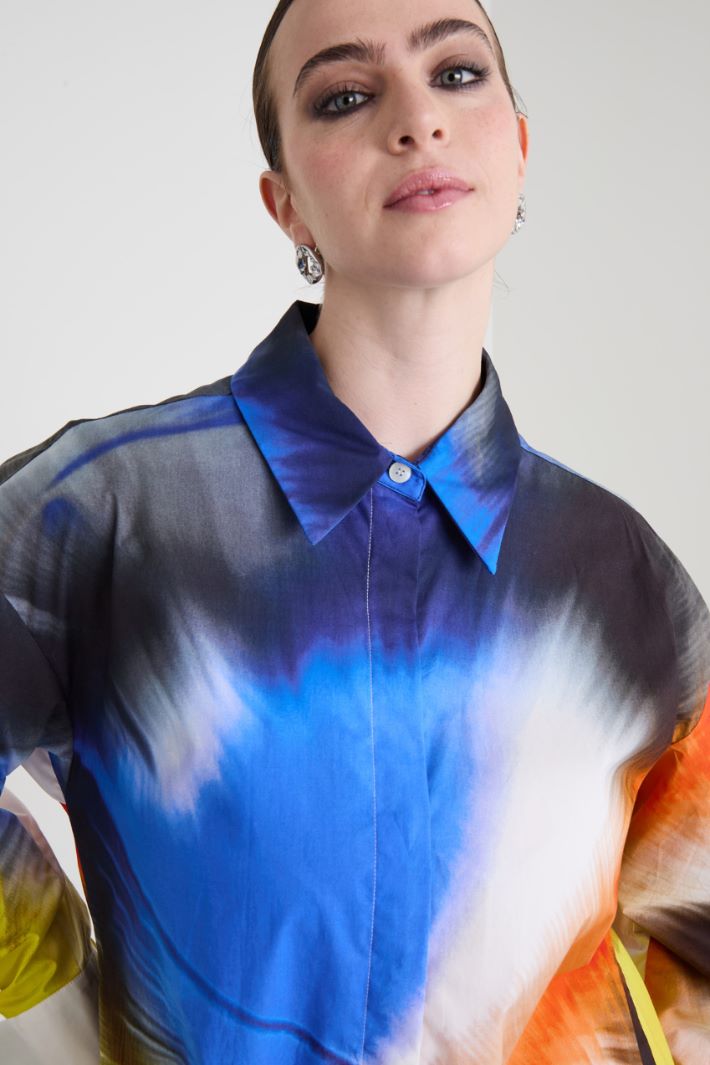 Printed poplin shirt Intrend - 4