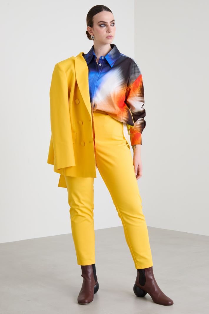 Printed poplin shirt Intrend - 3