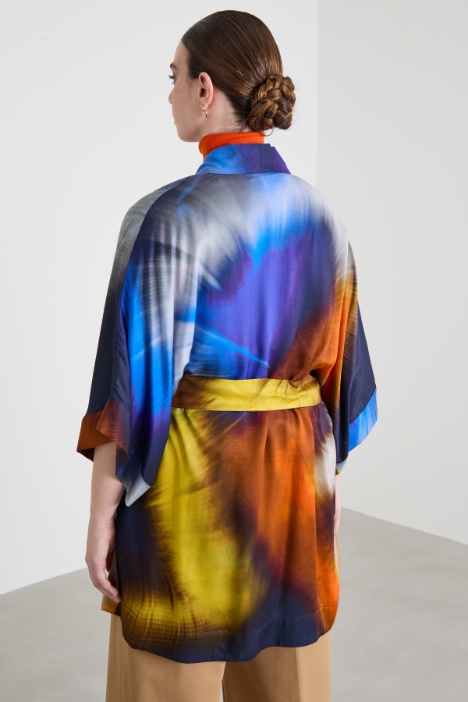 Casacca in twill stampato