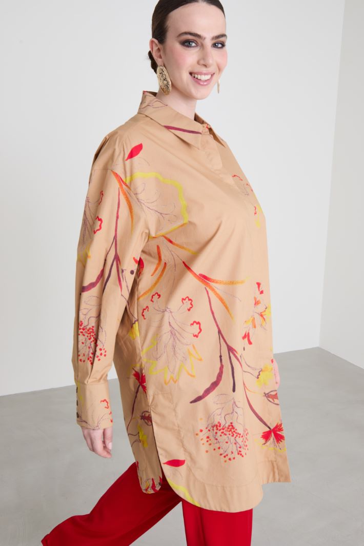 Long poplin shirt Intrend