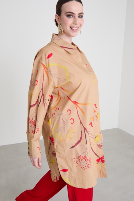 Long poplin shirt Intrend