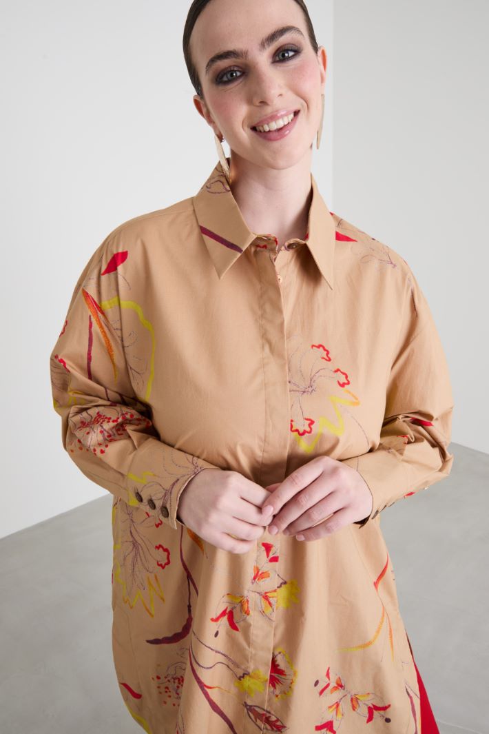 Long poplin shirt Intrend - 4