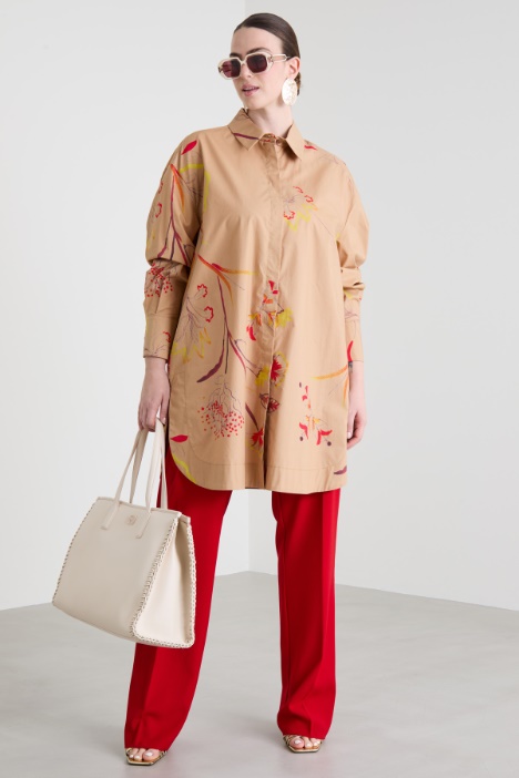 Long poplin shirt Intrend