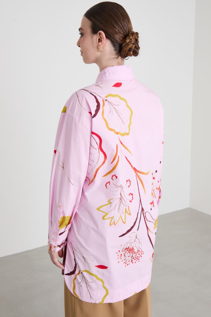 Long poplin shirt Intrend - 2