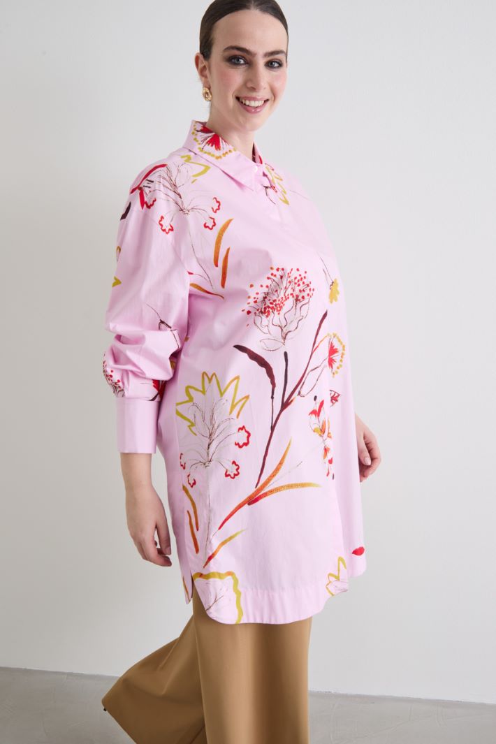 Long poplin shirt Intrend