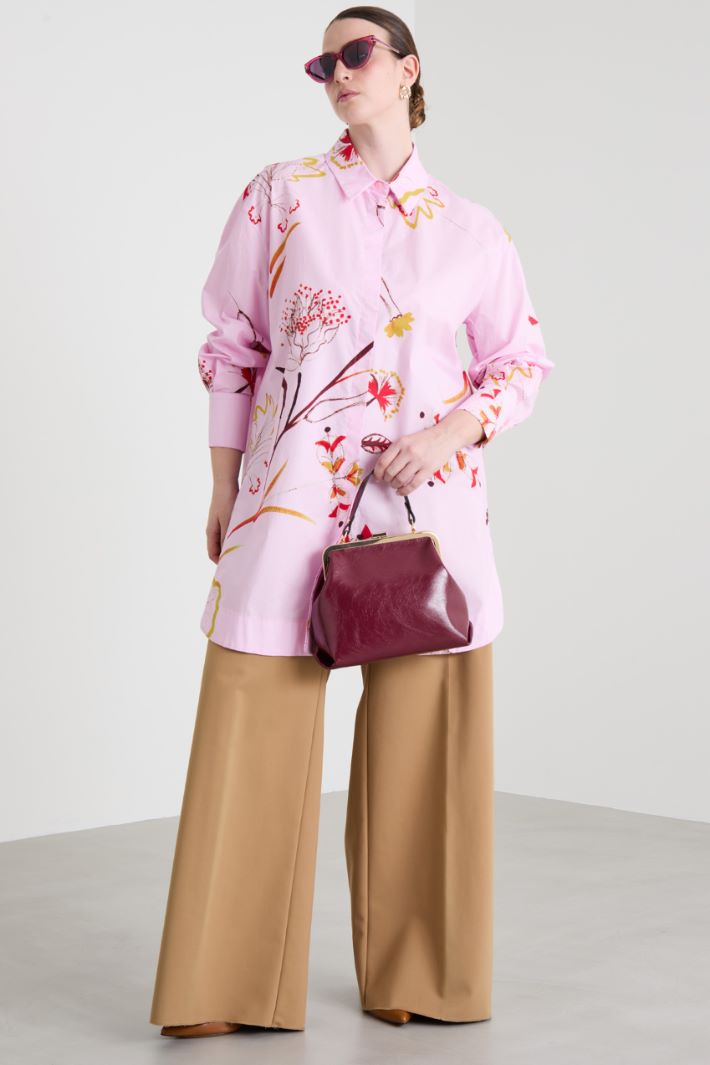Long poplin shirt Intrend - 3