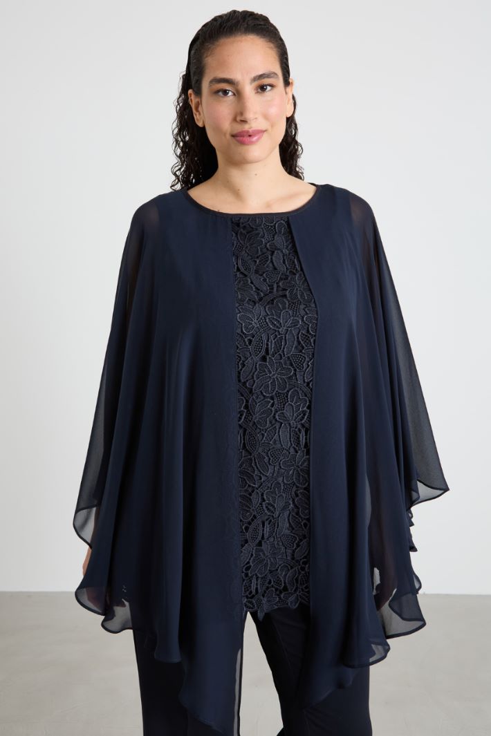 Lace and silk top Intrend