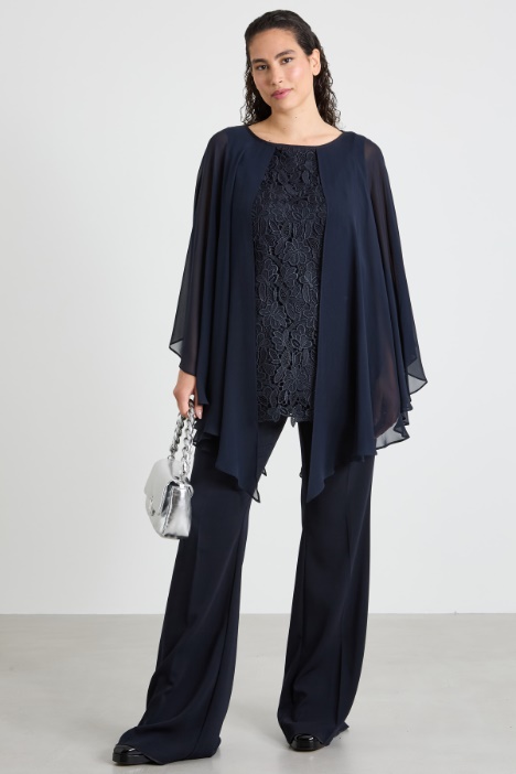 Lace and silk top Intrend