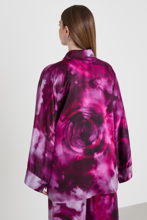 Camicia in raso di seta