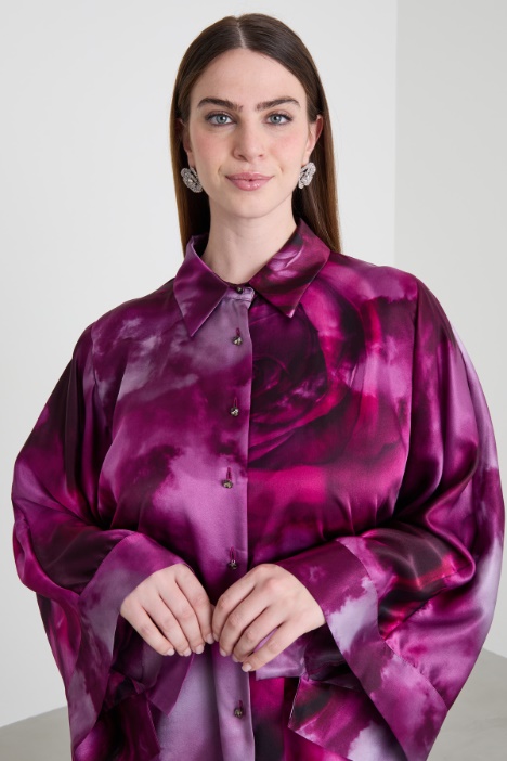 Camicia in raso di seta