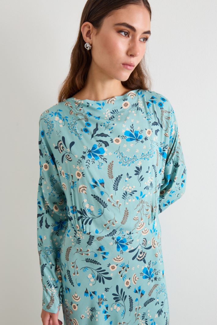 Printed twill dress Intrend - 4