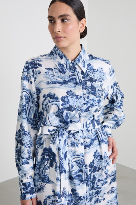 Abito chemisier in twill