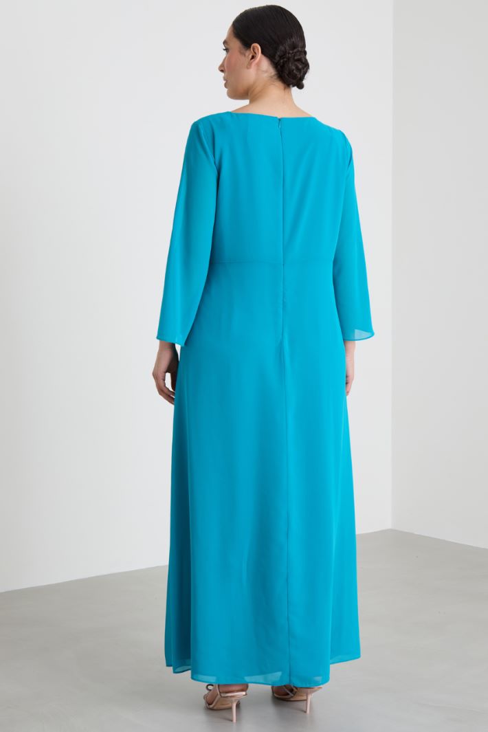 Criss-cross georgette dress Intrend - 3