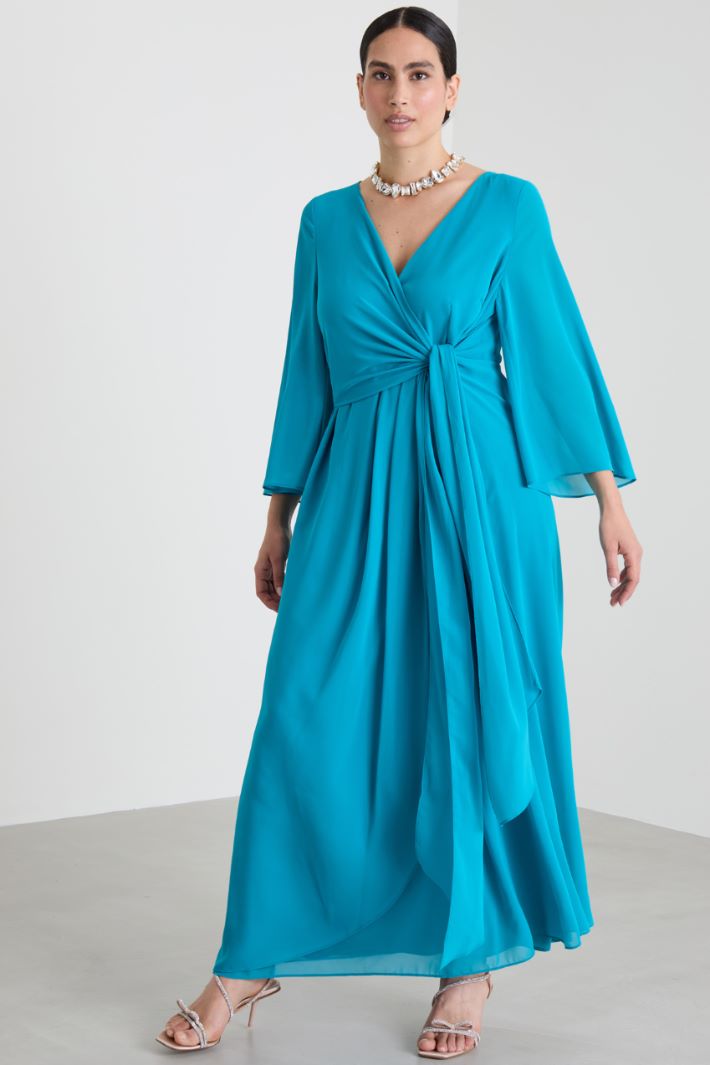 Criss-cross georgette dress Intrend - 2