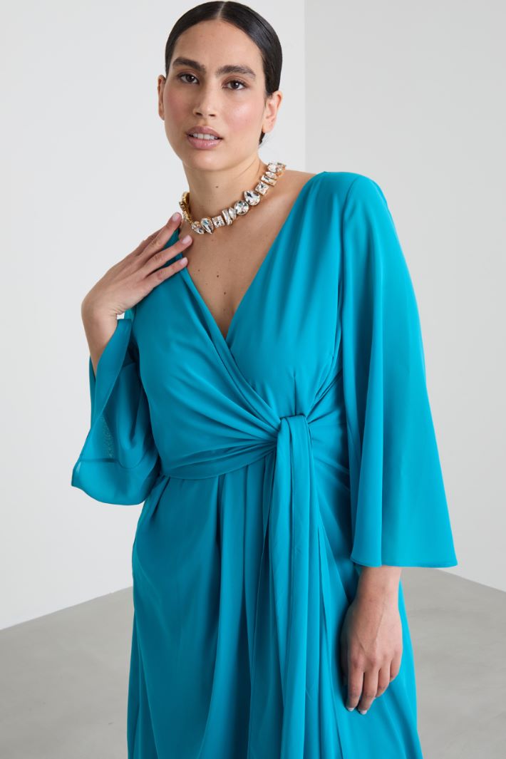 Criss-cross georgette dress Intrend - 4