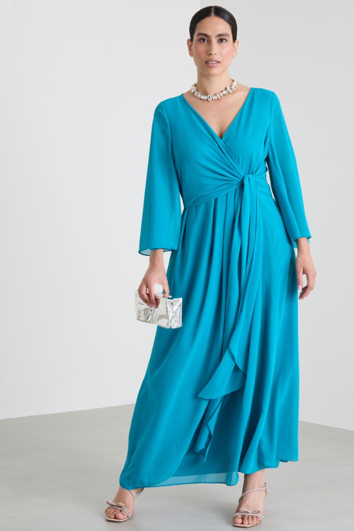 Criss-cross georgette dress Intrend
