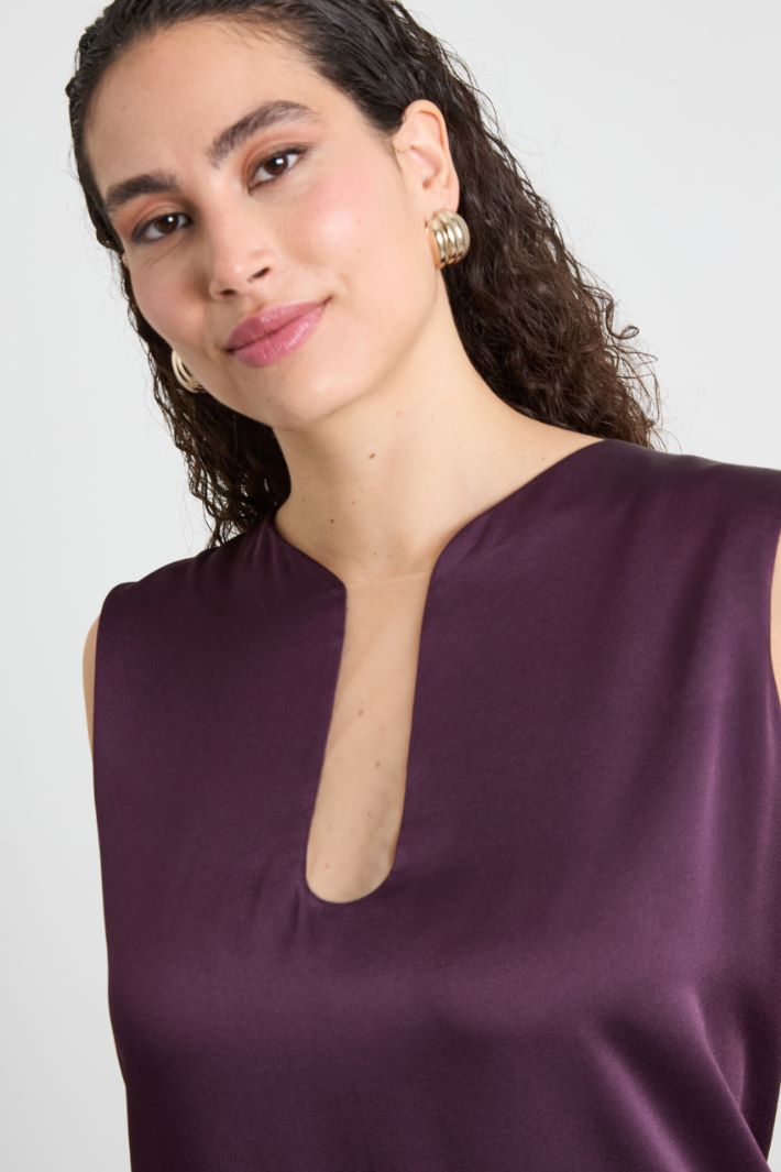Flared envers satin dress Intrend - 4
