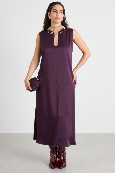 Flared envers satin dress Intrend