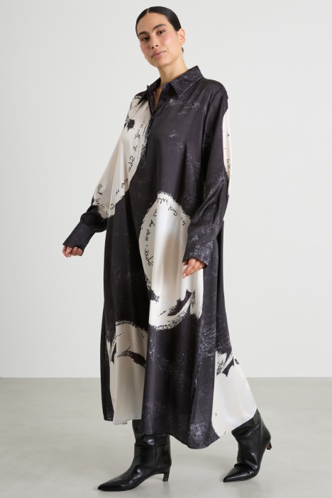 Vestido de sarga estampado