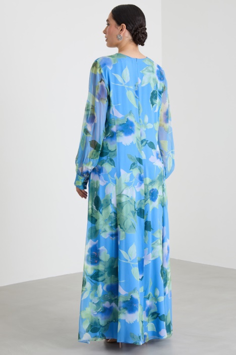 Abito in georgette a fantasia