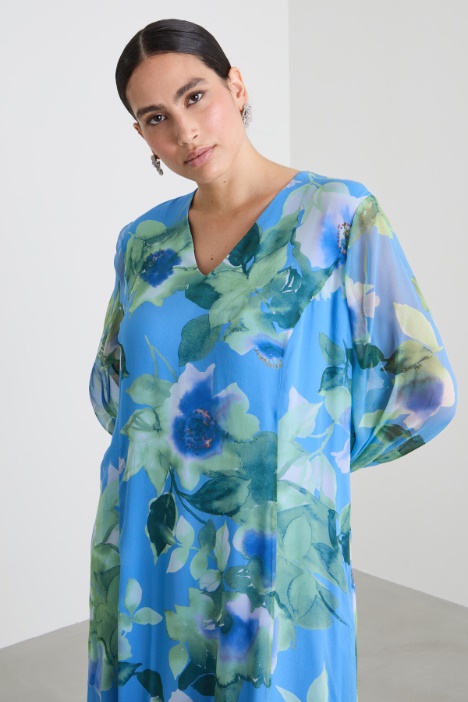 Abito in georgette a fantasia