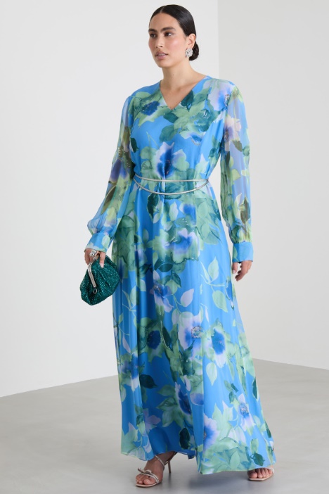 Patterned georgette dress Intrend