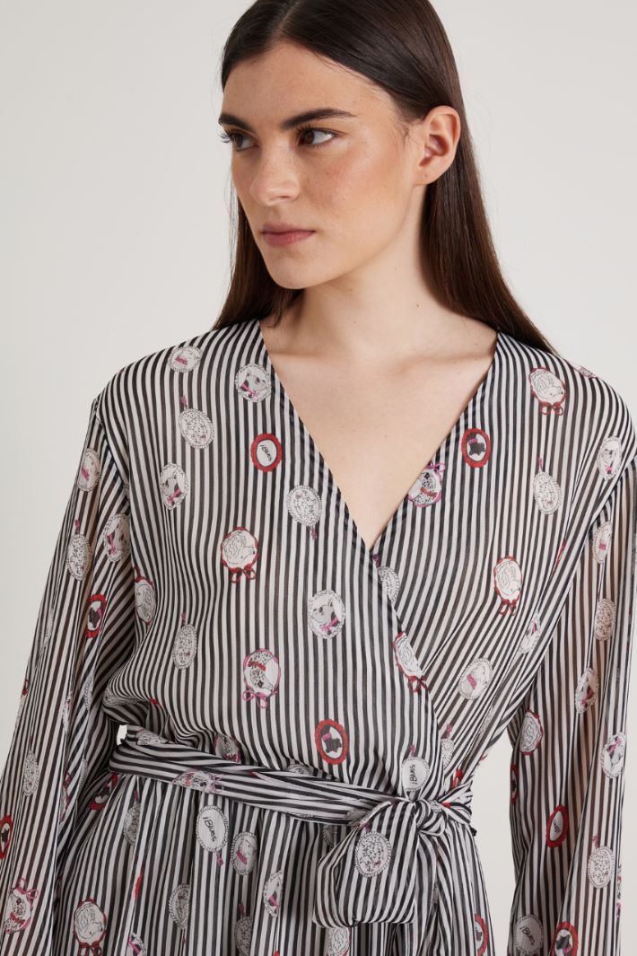 Printed crepe dress Intrend - 4