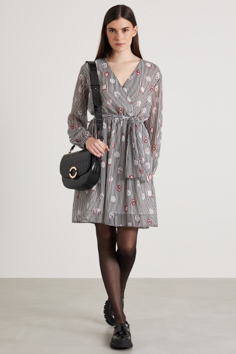 Printed crepe dress Intrend