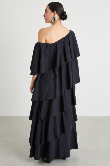 Abito in popeline a balze