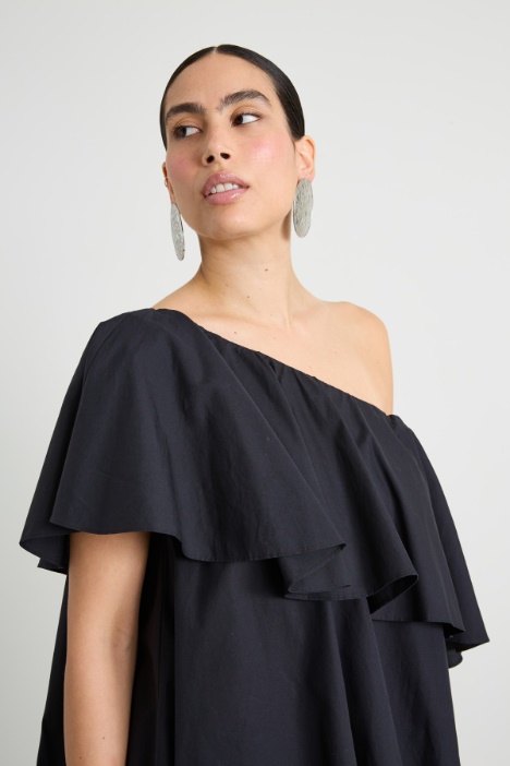 Abito in popeline a balze