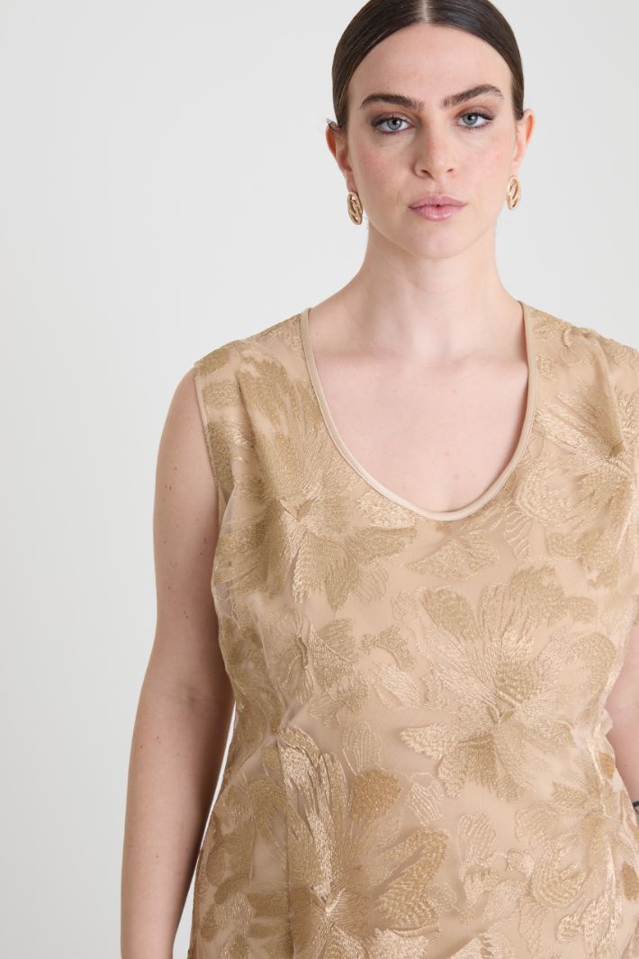 Embroidered tulle sheath dress Intrend - 4