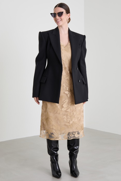 Embroidered tulle sheath dress Intrend