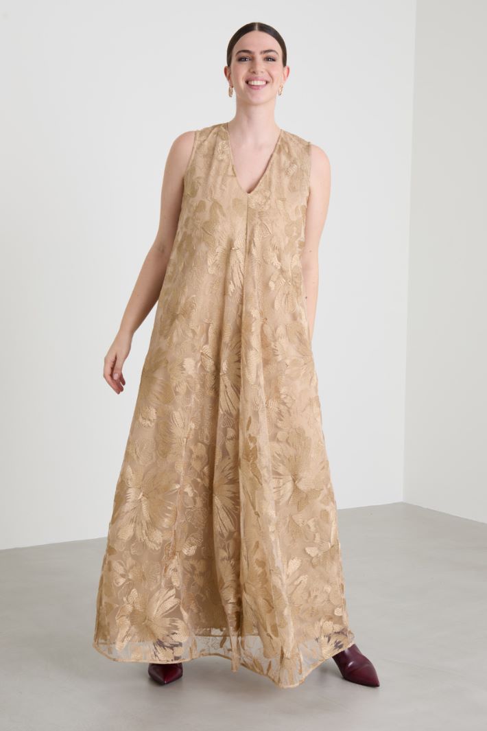 Abito lungo in tulle ricamato Intrend - 2