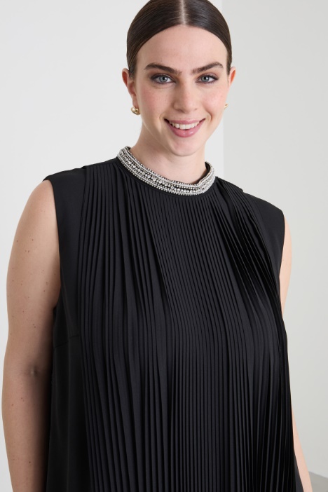 Abito in crépe plissé