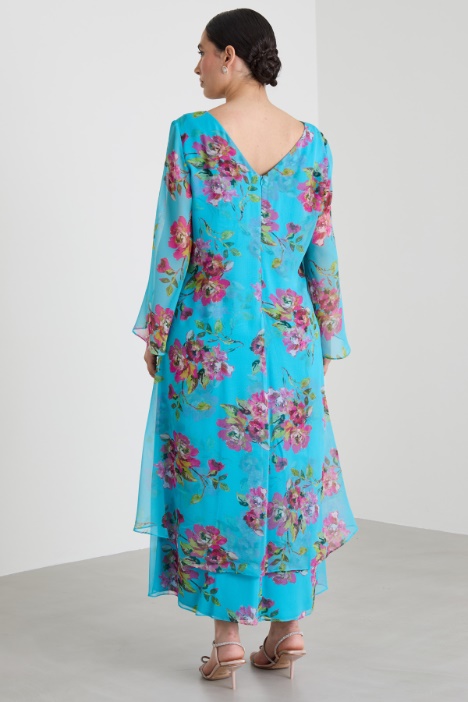 Abito in georgette con balze