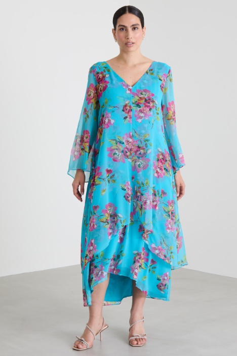 Abito in georgette con balze