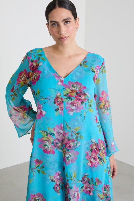 Abito in georgette con balze