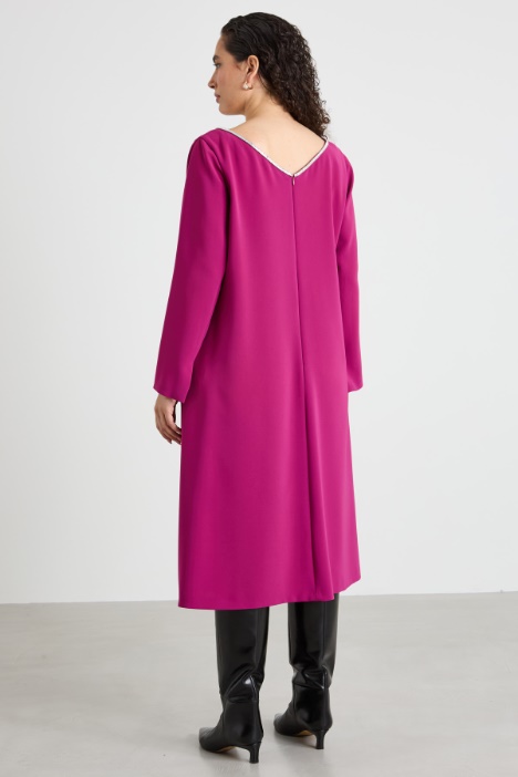 Abito in cady con pietre